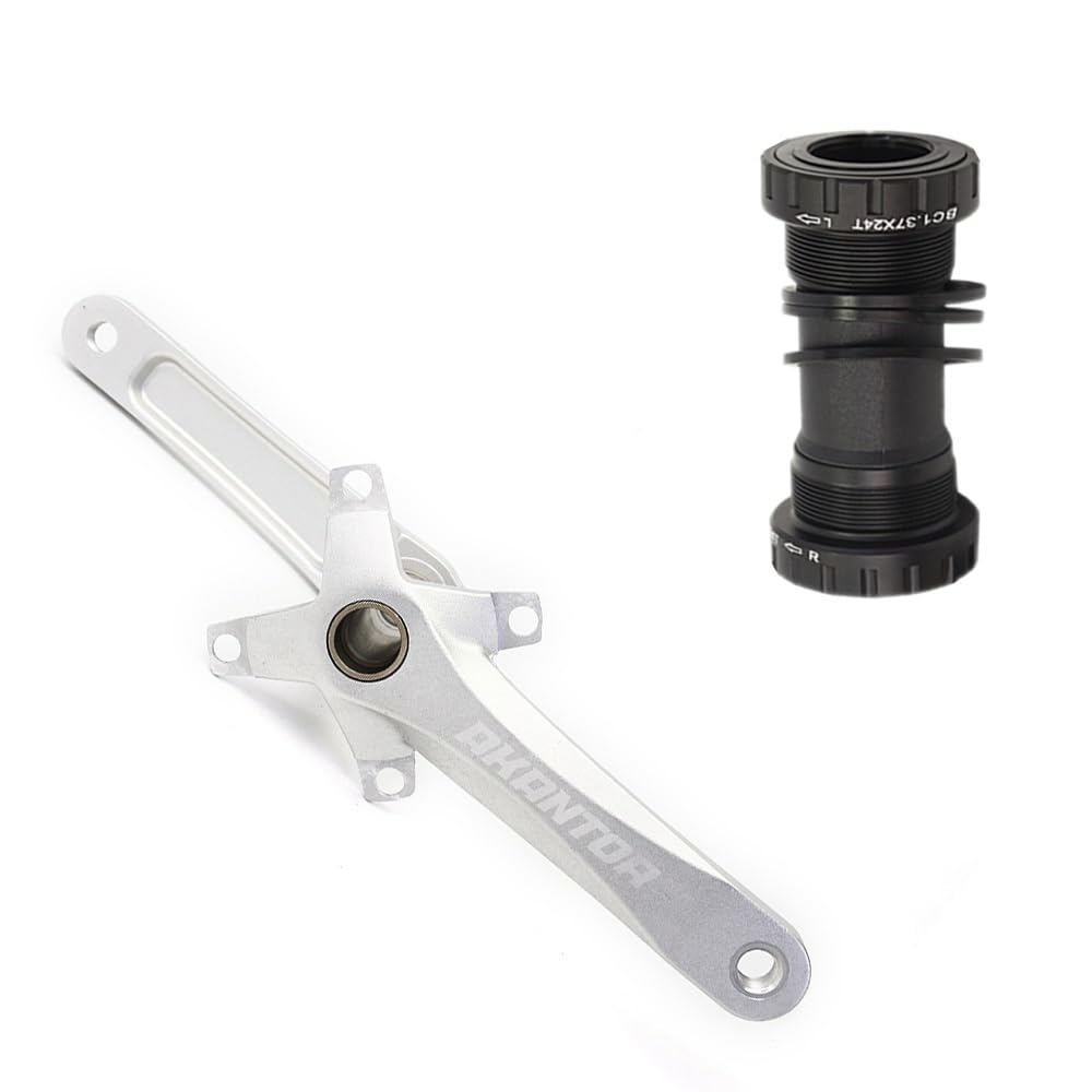 ZXGSXIOU 170mm Crankset 32T 34T 36T 38T Single Speed Chainring Mountain Bike Crank Arm Set 104BCD Road Aluminium Cranksets