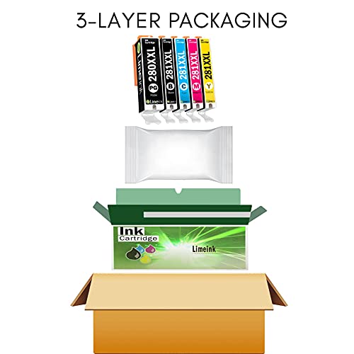 Limeink Compatible Ink Cartridge Replacement for PGI-280XXL CLI-281XXL 280 XXL 281XXL for Canon Pixma tr8520 ts9120 ts8220 ts6120 ts6220 ts6320 tr8500 tr7520 ts8120 ts8320 ts9100 Printers (5 Pack) - Thumbnail 5
