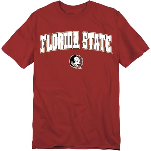 Florida State University Arch Logo Unisex Adult T Shirt Garnet Medium