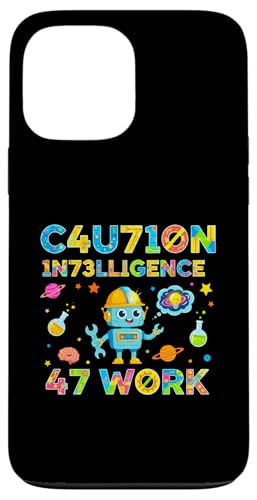 Caution Intelligence At Work Leetspeak �Q�[�}�[ �ʔ����f�U�C�� �X�}�z�P�[�X iPhone 13 Pro Max �p