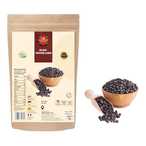 Premium Quality Whole Black Peppercorns 500G Cover
