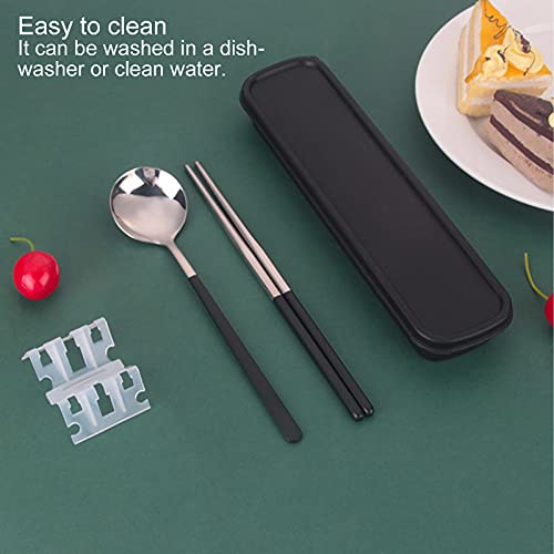Portable Reusable Travel Cutlery Set, 3Pcs Stainless Steel Cutlery Set including Storage Box - Image 2