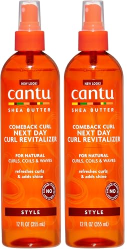Cantu Comeback Curl Spray Revitalisant pour Boucles Karité 355 ml (Lot de 2)