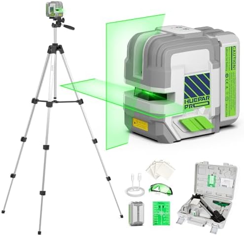 Huepar Pro Laser Level with 55-Inch Tripod, 150Ft Self Leveling G...