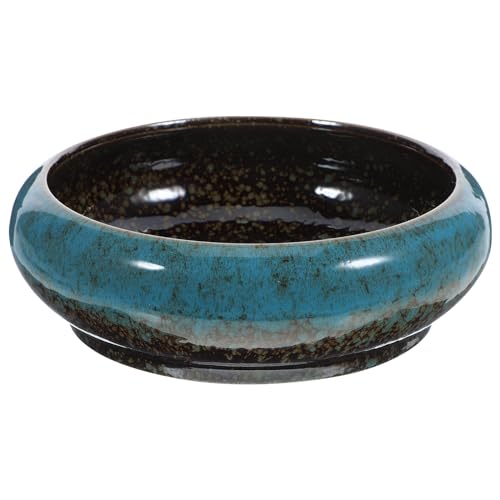 Keramik Pflanzschale Chinesischer Stil – Lotus-Schale Mit Tintenmalerei, Ca. 16,5 Cm Durchmesser