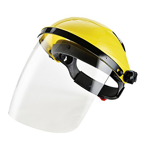 Preisvergleich Produktbild Gesichtsschutzmaske transparent Sicherheit Schutz der Augen Visier gelb