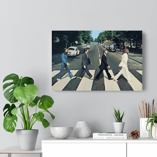 BBAUER Poster d’art Beatles sur toile – Impression d’art moderne pour chambre à coucher – 40 x 60 cm - Les Beatles, Paul McCartney, John Lennon, RIngo Starr, George Harrison BBAUER Poster d'art Beatles sur toile - Impression d'art moderne pour chambre à coucher - 40 x 60 cm – Image 8