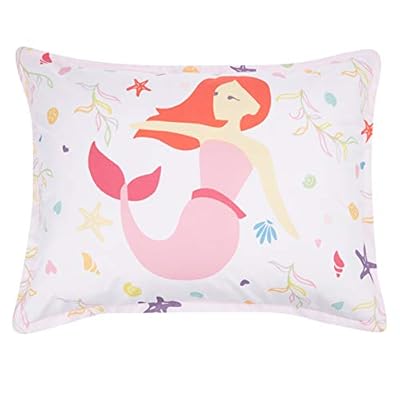 Amazon Basics Kids Bed-in-a-Bag Microfiber Bedding Set, Easy Care, Twin, Magical Mermaids - Set of 5 Pieces 41L78f NOeL. SS400