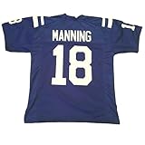 Generic Peyton Manning Indy Blue Jersey Stitched Custom Football New No Brand/Logos (US, Alpha, X-Large, Regular, Regular, Blue)