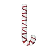 Christmas Candy Cane Dildo Anal Plugs Bead Sex Toy for Couples Christmas Gift Decoration Prostate Massage Glass Vaginal Wand Dildo for Women Men (Red CandyA, M(17.5CM))