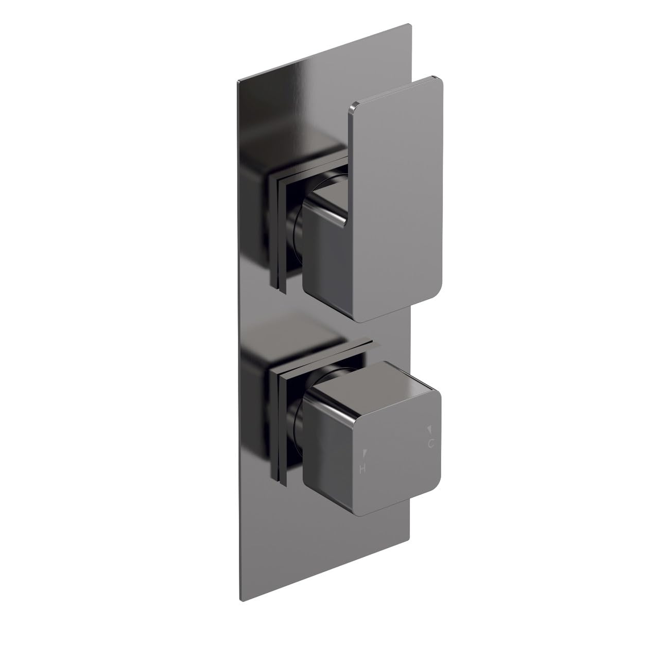 Nuie Windon Concealed Thermostatic Shower Valve (2 Outlets, Gun Metal).