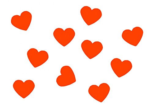 Miniblings 10x Parche termoadhesivo Patch 25 mm FLEXs del Amor Corazon Patch I Ninos Tabla de Parches Parches para Planchar - Flexfolie - Coser Apllikation, Color:Orange