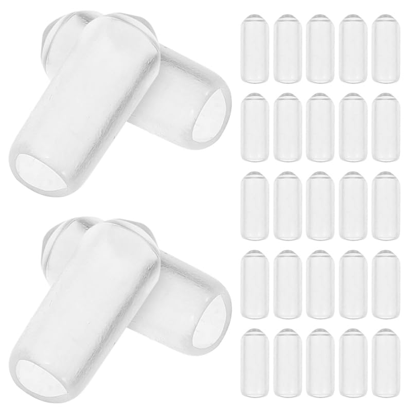 CALLARON Headband End Caps 200Pcs Transparent Rubber Foot Covers Non-Slip Protective Bolt Caps for Diy Hair Hoops Accessories