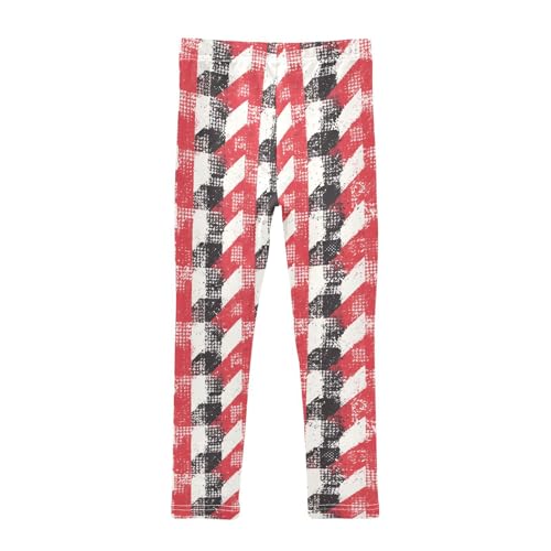 KLL Black and Red Houndstooth Toddler Girls' Legging Stretchy High Waisted Lounge Pants Gym2