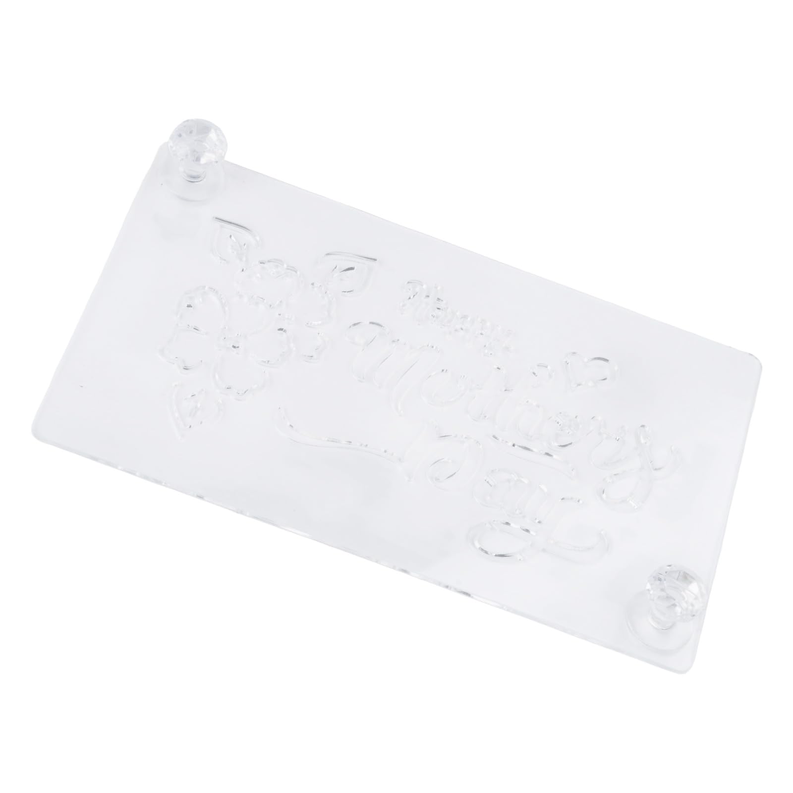 Whoasyst Mothers Day Tiramisu Acrylic Stencil Template for Cake Decorating Portable Transparency Dessert Decoration Molds MothersDay Dessert Pattern