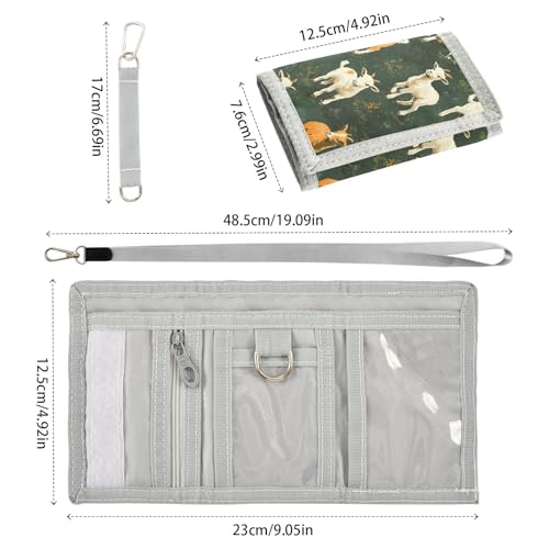 ALAZA Kids Wallets for Boys Girls Toddler Trifold Wallet Children Small Goat Grass with Zipper Coin Pocket3