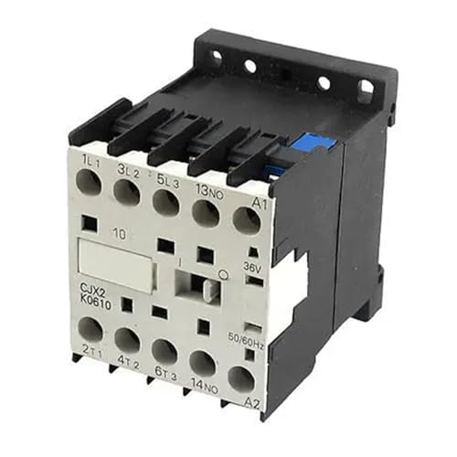 Contacteur 6A tripolaire 3P 1NO CJX2-K0610 bobine 36V à coupure nette