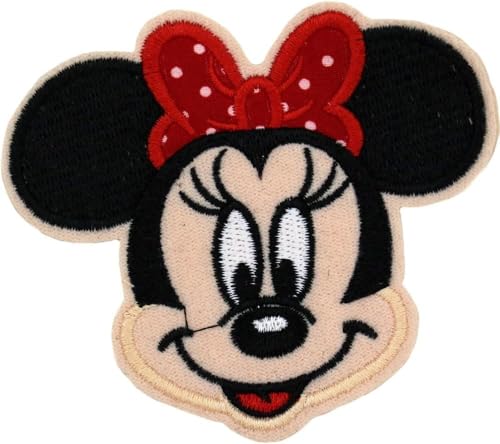 Cute Mouse with red Polka dot Bow Sew On or Iron On Embroidery Applique Patch 3.5 x 3