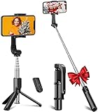 CIRYCASE Selfie Stick Stativ, 360° Drehbar & Ultrastabilem Bluetooth Selfie-Stange Stab Erweiterbar Handy Stativ mit Fernauslöser, Mini Selfiestick Kompatibel mit iPhone 13 Pro/12/11/X/8, Samsung, usw