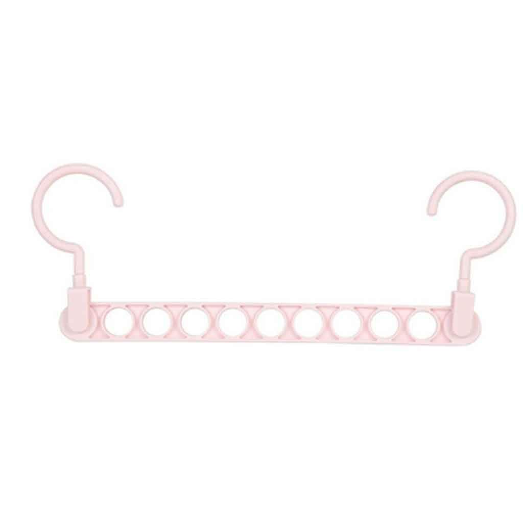 MOBYGKFY Nine-hole Magic Hanger Multi-purpose Hanger Home Magic Storage Artifact Anti-skid Drying Rack Space Saving(Wit)