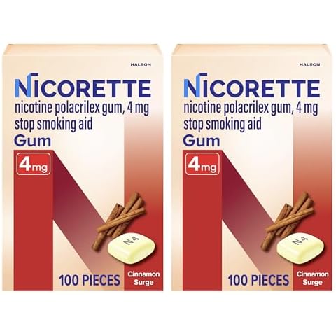 Nicorette Nicotine Gum Stop Smoking Aid, 4 mg, Cinnamon Surge Flavor - 200 Count Cover