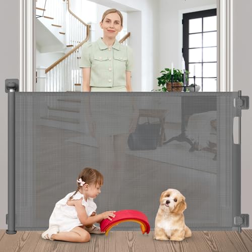 No Drill Retractable Dog Gates for Doorways 59