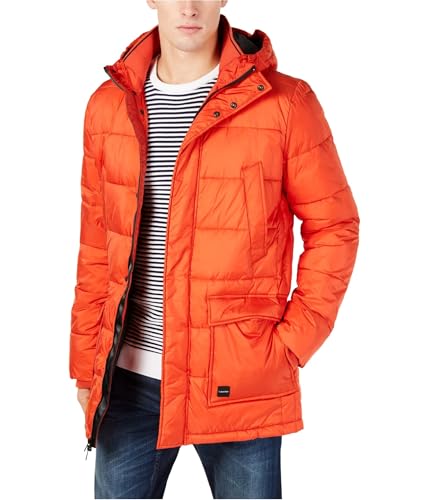 Calvin Klein Mens Winter Hooded Puffer Jacket, X-Small
