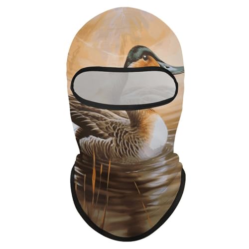 Balaclava para hombre y mujer, máscara para esquiar, cubreboca completo con diseño de pintura al óleo de pato, ideal para ciclismo y motociclismo miniatura 7