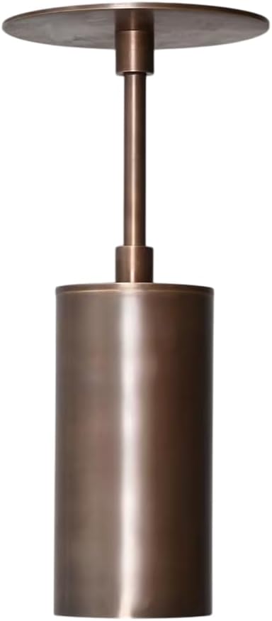 Handmade Brass Ceiling Spotlight - Modern Adjustable Cylinder Directional Focus Light - Mid Century Light Fixtures Flush Mount Ceiling Fixture for Office Hallway Kitchen (Raw Brass)