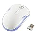 Produktbild LogiLink ID0130 Mini-Maus 2,4GHz-Technologie, optischer Sensor, Auflösung bis 1200 DPI, hohe Präzision, schnelle Bedienung, weiß/blau