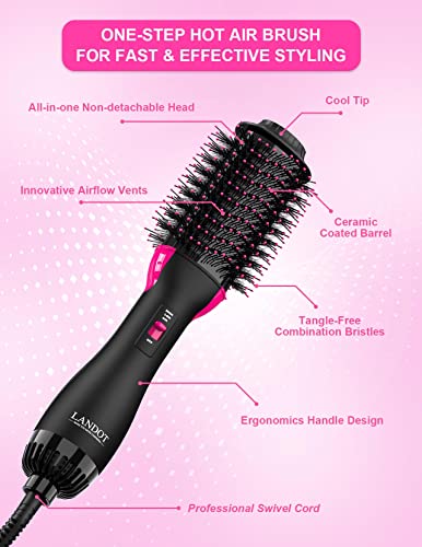 Hair Dryer Brush Blow Dryer Brush In One 4 In 1 Hot Air Brush One-Step Hairdryer And Styler Volumizer For Hair Drying, Straightening, Curling, Volumizing #TOP5
