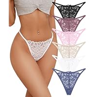 Sth Big G String Tanga Damen Sexy Spitze Strings Damen Set Spitzen Unterwäsche Frauen Tangas Slip Unterhosen Lingerie Woman Thongs Mehrpack (M)