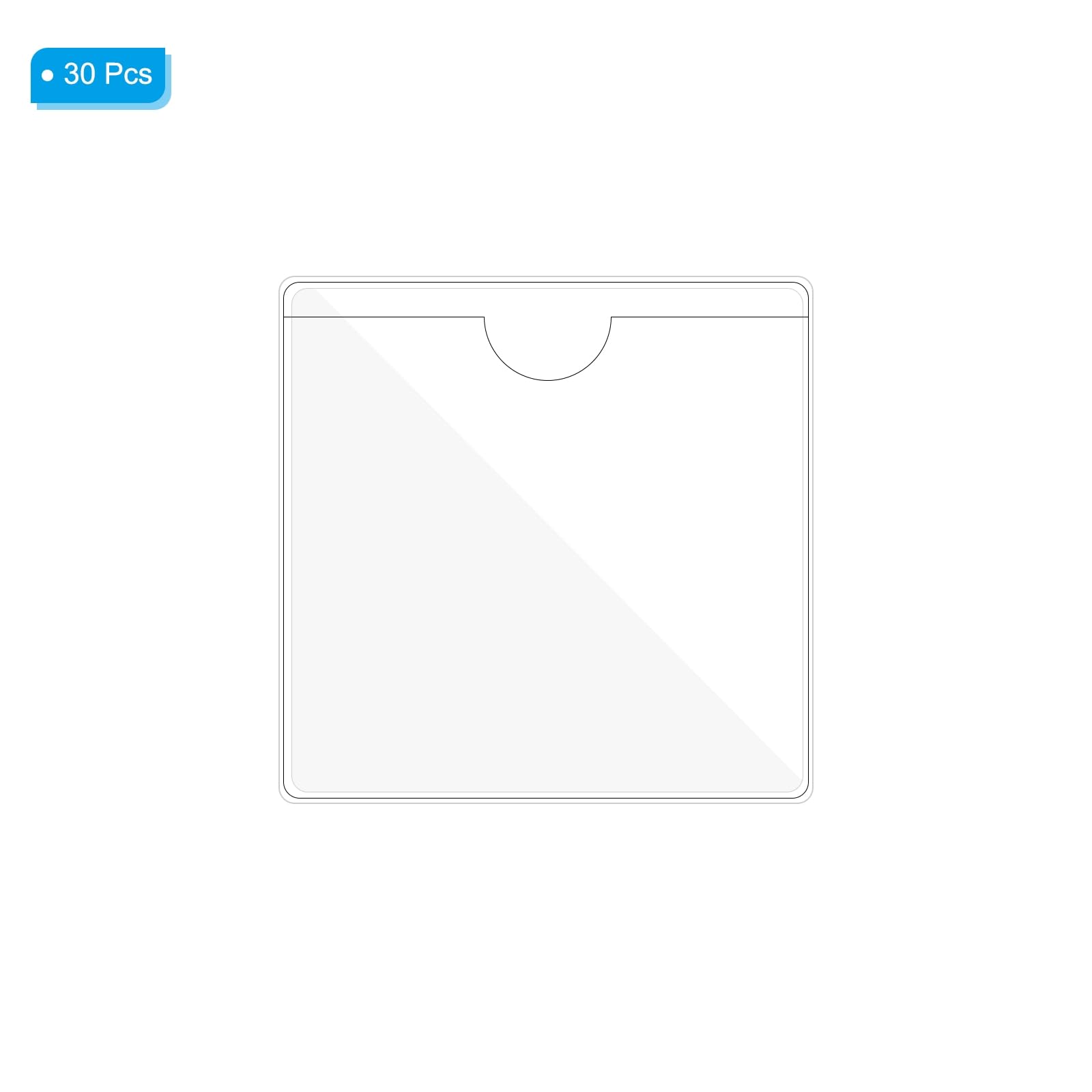 PATIKIL Indexkartentaschen - 24 Transparente Taschen Zum Organisieren