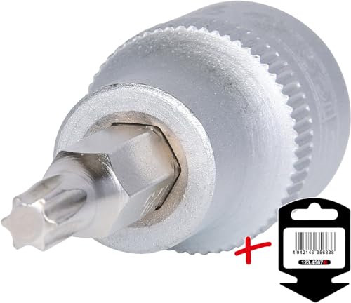'3/8 Inch TX Bit Socket T25 O. Bore, Matt Chrome-Plated on Hanger, 3/8 Zoll - Image 2