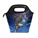 Produktbild BDGAjdka Lunch Bag Purple Owl mit isolierter Gourmet-Lunch-Tasche für den Nachthimmel Tragbare Lunchbox-Handtasche