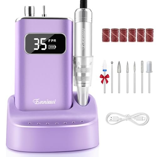 Ponceuse pour ongles électrique 35000RPM faux ongles et manucure gel violet