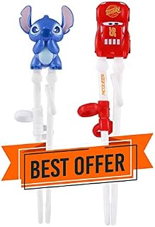Stitch & Lightning McQueen Chopsticks for Right-handed Children Kids, 2 pairs