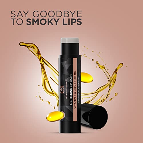 Image of The Man Company Lightening Lip Balm with Vitamin E, Coconut & Olive Oil | Provides Lip Care to Dry, Chapped, Dark and Smoky Lips | Moisturizes, Nourishes, Soften Lips - Pack of 10