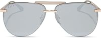 Vista 7 de DIFF Tahoe - Lentes de sol de aviador de gran tamaño para mujer, protección UV400, marcos dorados