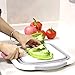 QiMH Collapsible Cutting Board with Colander - Foldable Multi-function Kitchen Plastic Silicone Dish Tub - Washing and Draining Veggies Fruits Food Grade Sink Storage Basket