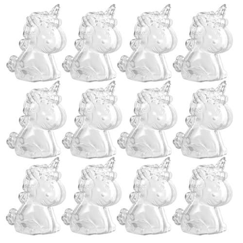 Boîtes transparentes en plastique licorne OFFIGAM lot de 24 pour bijoux