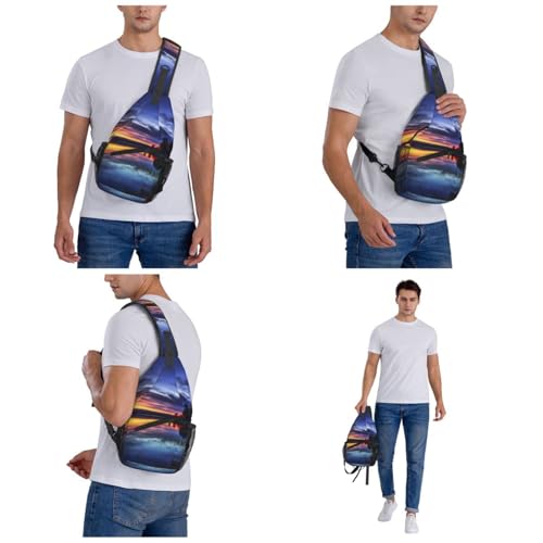 Bolso tipo bandolera unisex negro para viajes miniatura 6