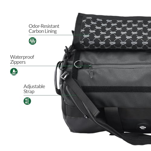 Odor Resistant Transporter Leather Duffel Bag Backpack for Travel, Gym Bag, Overnight Weekend, Carry On Luggage4