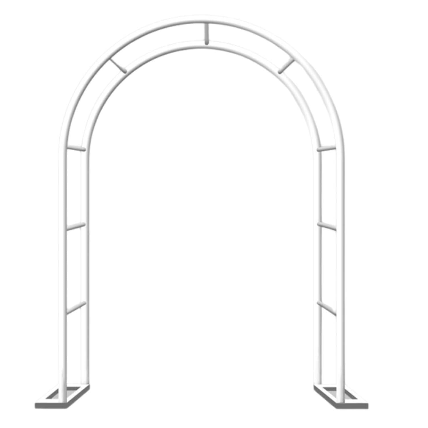 Elegantes Rosenspalier aus weißem Metall für Garten- und Hochzeitsbögen, verstellbar, 80–350 cm, ideal für Terrassenfenster und Blumendekor, B 300 x H 220 cm.