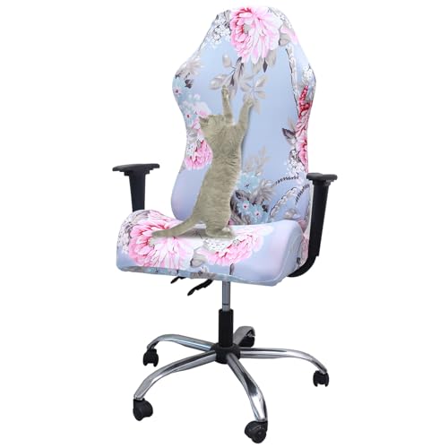 WOMACO Gaming Chair Slipcover Stretch Seat Chair Cover for Leather