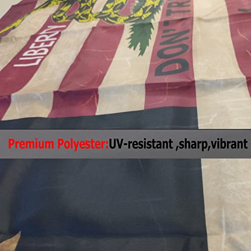 We The People Dont Tread On Me 1776 Flag 3X5 Outdoor Double Sided-Gadsden American Betsy Ross Flags Vintage Heavy Duty 3 Ply Flags Banner For Tea Party Outside Outdoor Indoor #TOP2