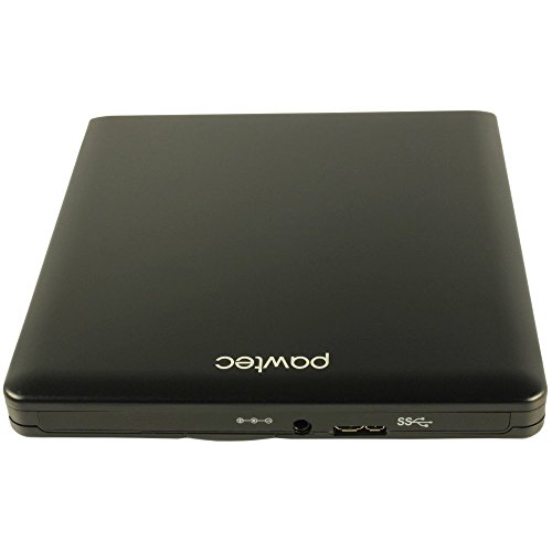 Pawtec External USB 3.0 Aluminum 8X DVD-RW Writer Optical Drive with Lightscribe (Black) - Thumbnail 3