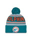 New Era Men's Team Logo Cuffed Knit Pom Hat - Pick Your Team (US, Alpha, One Size, Miami - Dolphins Throwback)