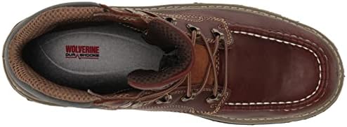 Wolverine Men's Raider DuraShocks Moc Toe CarbonMax 6" Construction Boot, Peanut, 12 | Image 4