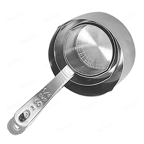 Kit Medidor de Cozinha 9 Peças Medidas Sopa Colher Copo Xicara Em Aço Inox